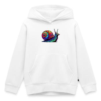 Schnecke - Kinder Premium Organic Hoodie - Weiß - Vorne - AI Model Kid Female (0cm)