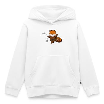 Süßer Panda macht Kung Fu - Kinder Premium Organic Hoodie - Weiß - Vorne - AI Model Kid Female (0cm)