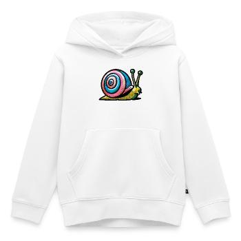 Schnecke - Kinder Premium Organic Hoodie - Weiß - Vorne - AI Model Kid Female (0cm)