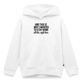 Weiße Tafel mit inspirierenden Zitaten - Kinder Premium Organic Hoodie - Weiß - Vorne - AI Model Kid Female (0cm)