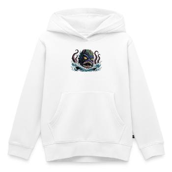 Mythische Kraken-Monster-Illustration - Kinder Premium Organic Hoodie - Weiß - Vorne - AI Model Kid Female (0cm)