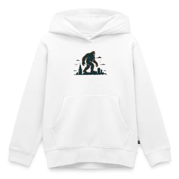 Giant Gorilla Over City Skyline - Kids Premium Organic Hoodie - white - Front - AI Model Kid Female (0cm)