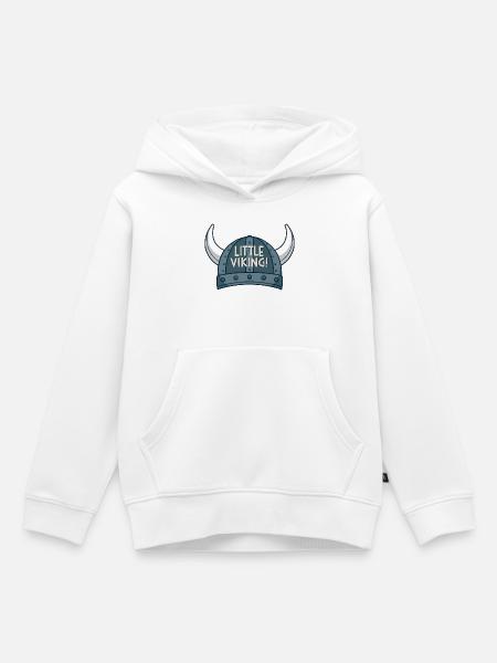Unerschrockener kleiner Wikinger - Kinder Premium Organic Hoodie - Weiß