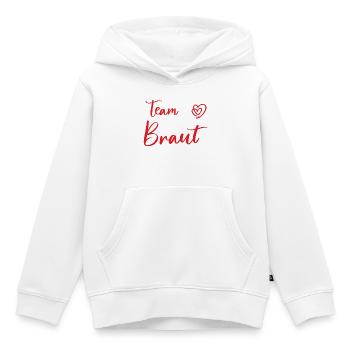 Romantisches Braut Herz Design für Hochzeit & JGA - Kinder Premium Organic Hoodie - Weiß - Vorne - AI Model Kid Female (0cm)