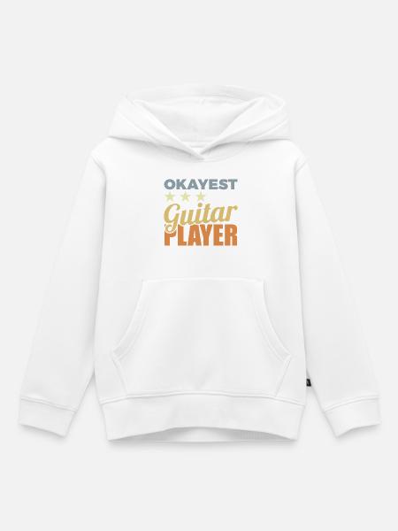 Durchschnittlicher Gitarrenspieler - Kinder Premium Organic Hoodie - Weiß