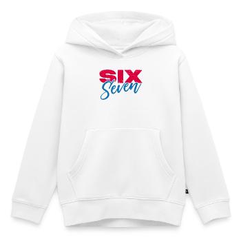 six sept - Sweat Premium à capuche enfant bio - blanc - Devant - AI Model Kid Female (0cm)