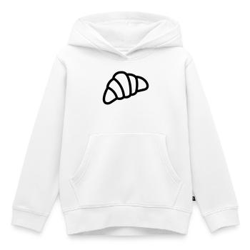 croissant - Sweat Premium à capuche enfant bio - blanc - Devant - AI Model Kid Female (0cm)