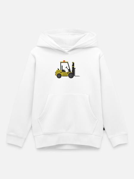 Gabelstapler - Kinder Premium Organic Hoodie - Weiß