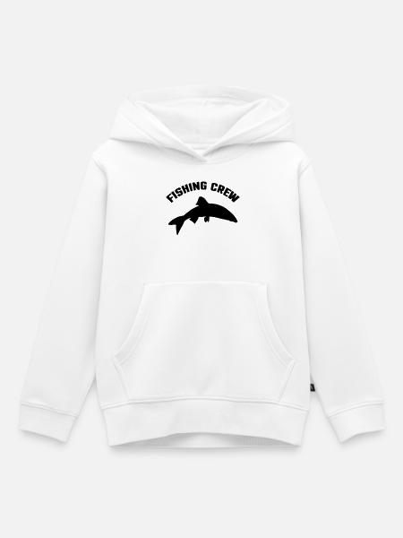 Fishing Crew - Kinder Premium Organic Hoodie - Weiß