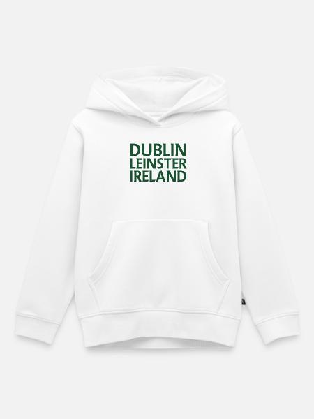 Dublin – Irland Textdesign - Kinder Premium Organic Hoodie - Weiß
