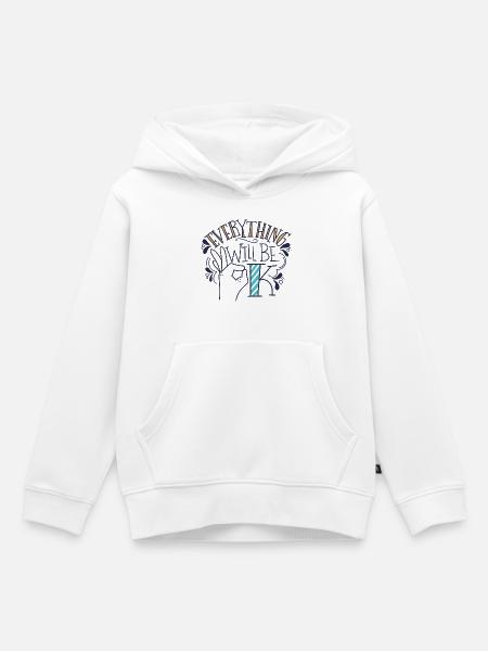 Alles wird gut – Motivierendes Statement-Design - Kinder Premium Organic Hoodie - Weiß