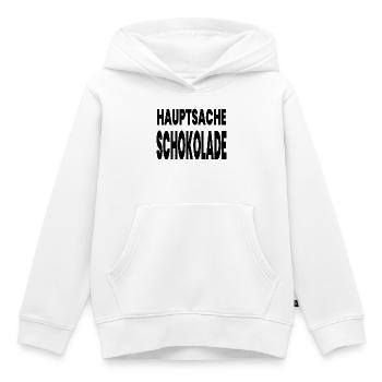 Schokolade - Kinder Premium Organic Hoodie - Weiß - Vorne - AI Model Kid Female (0cm)