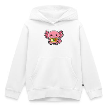 ABC axolotl with wings - Kids Premium Organic Hoodie - white - Front - AI Model Kid Female (0cm)