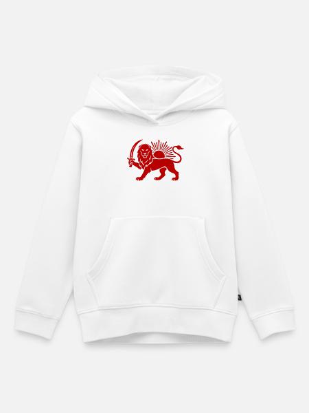 Persischer Löwe Persien Iran Symbol - Kinder Premium Organic Hoodie - Weiß