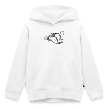 Monstre poisson-grenouille des profondeurs - Illustration - Sweat Premium à capuche enfant bio - blanc - Devant - AI Model Kid Female (0cm)