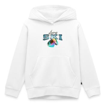 Après-ski - Sweat Premium à capuche enfant bio - blanc - Devant - AI Model Kid Female (0cm)