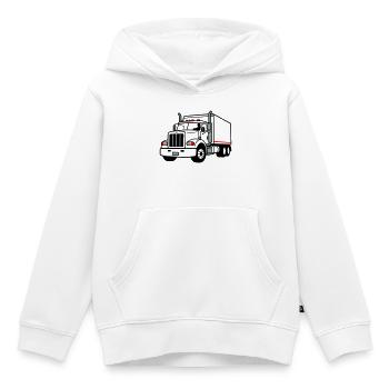 Lkw - Kinder Premium Organic Hoodie - Weiß - Vorne - AI Model Kid Female (0cm)