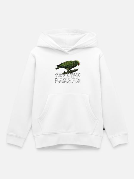 Rettet den Kakapo Neuseeland - Kinder Premium Organic Hoodie - Weiß