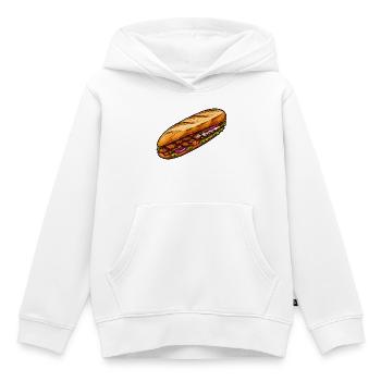Baguette sandwich illustration - Kids Premium Organic Hoodie - white - Front - AI Model Kid Female (0cm)