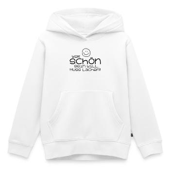 Schön - Kinder Premium Organic Hoodie - Weiß - Vorne - AI Model Kid Female (0cm)