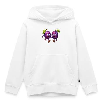 Funny plums - Kids Premium Organic Hoodie - white - Front - AI Model Kid Female (0cm)