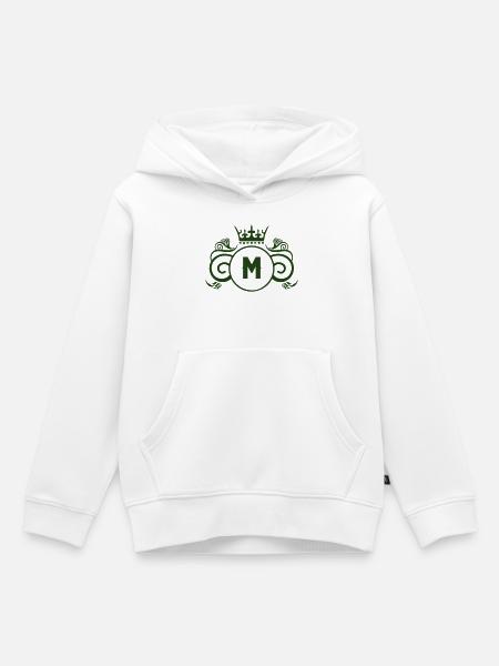 M_wappen - Kinder Premium Organic Hoodie - Weiß