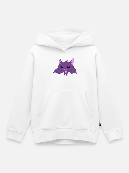 Little Bat – Niedlich Dunkel - Kinder Premium Organic Hoodie - Weiß