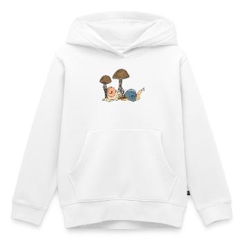 Snails - Kids Premium Organic Hoodie - white - Front - AI Model Kid Female (0cm)