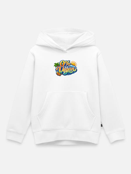 0% veganer Beach Bow - Kinder Premium Organic Hoodie - Weiß