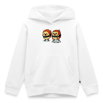 Sushi in Gefahr - Kinder Premium Organic Hoodie - Weiß - Vorne - AI Model Kid Female (0cm)