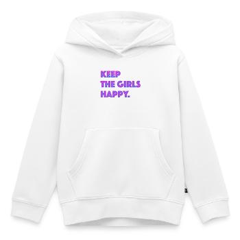 Keep The Girls Happy Neon - Kids Premium Organic Hoodie - white - Front - AI Model Kid Female (0cm)
