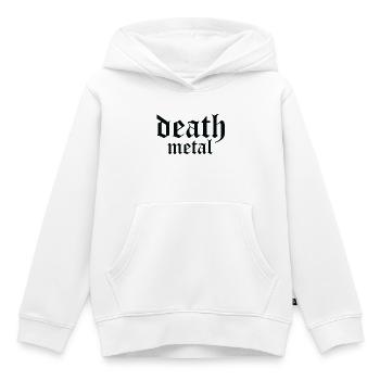 Death-Metal-Logo - Kinder Premium Organic Hoodie - Weiß - Vorne - AI Model Kid Female (0cm)