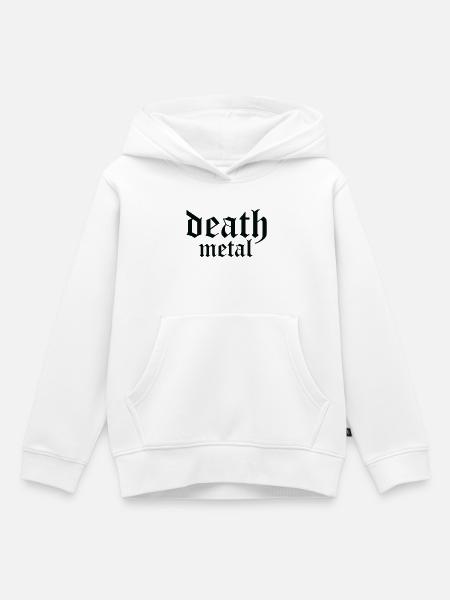 Death-Metal-Logo - Kinder Premium Organic Hoodie - Weiß