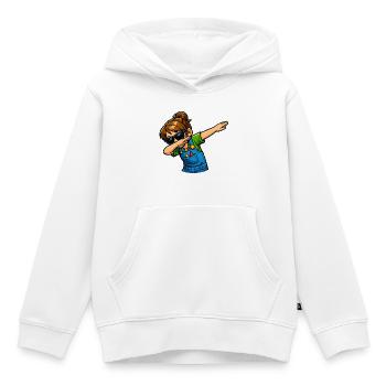 Enseignante de maternelle en dabing - Sweat Premium à capuche enfant bio - blanc - Devant - AI Model Kid Female (0cm)