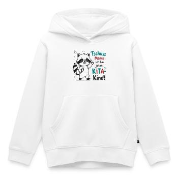 Kita Abschied Raccoon - Kinder Premium Organic Hoodie - Weiß - Vorne - AI Model Kid Female (0cm)