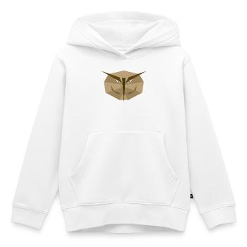  Eulenmaske in Erdtönen - Kinder Premium Organic Hoodie - Weiß - Vorne - AI Model Kid Female (0cm)