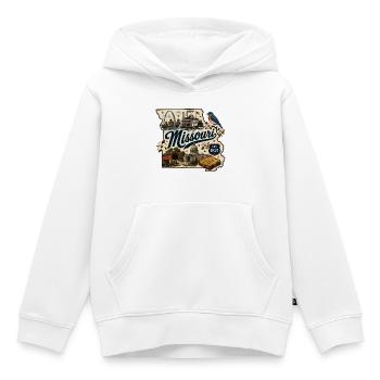 Missouri Show Me State Vintage-Reiseaufkleber - Kinder Premium Organic Hoodie - Weiß - Vorne - AI Model Kid Female (0cm)