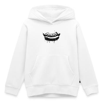 Hot Dog Street Art Black - Kinder Premium Organic Hoodie - Weiß - Vorne - AI Model Kid Female (0cm)