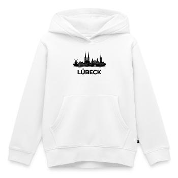 Lübeck Skyline - Kinder Premium Organic Hoodie - Weiß - Vorne - AI Model Kid Female (0cm)