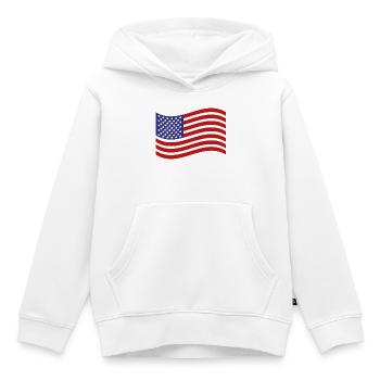 Flagge der Vereinigten Staaten - Kinder Premium Organic Hoodie - Weiß - Vorne - AI Model Kid Female (0cm)