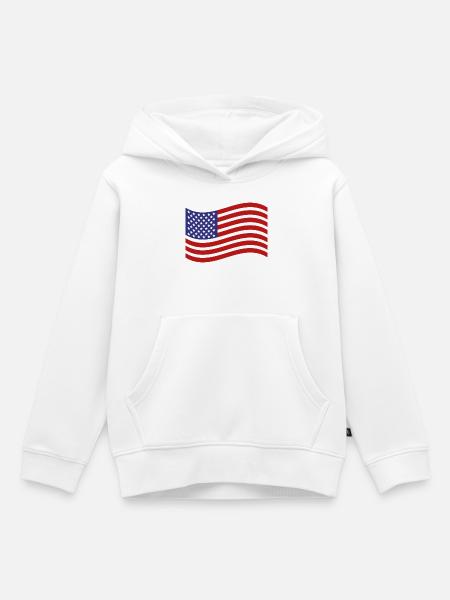 Flagge der Vereinigten Staaten - Kinder Premium Organic Hoodie - Weiß