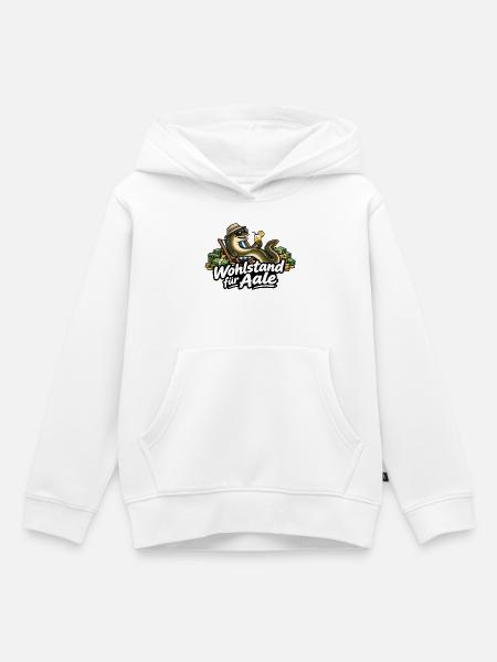 Wohlstand für Aale - Kinder Premium Organic Hoodie - Weiß