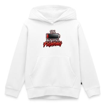 1% Doch Weiter Kämpfen - Kinder Premium Organic Hoodie - Weiß - Vorne - AI Model Kid Female (0cm)