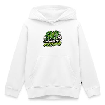 90 Minuten Hoffnung – Fußballfan Geschenkidee - Kinder Premium Organic Hoodie - Weiß - Vorne - AI Model Kid Female (0cm)