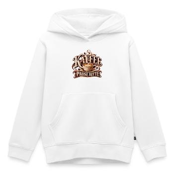 Kaffeeliebe mit Ruhe Geschenk für Kaffeeliebhaber - Kinder Premium Organic Hoodie - Weiß - Vorne - AI Model Kid Female (0cm)