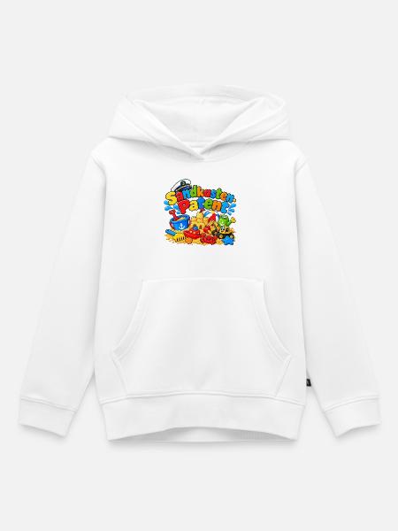 Sandkasten Patent Abenteuer - Kinder Premium Organic Hoodie - Weiß