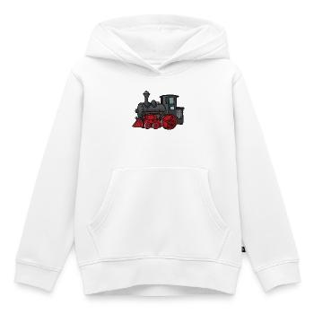 Kleine Lok - Kinder Premium Organic Hoodie - Weiß - Vorne - AI Model Kid Female (0cm)