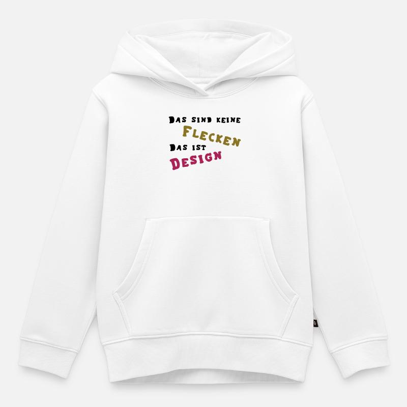 Spots - Conception - Sweat Premium à capuche enfant bio - blanc