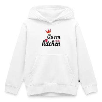cuire à feu - Sweat Premium à capuche enfant bio - blanc - Devant - AI Model Kid Female (0cm)