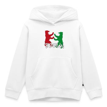 Berlin - Sweat Premium à capuche enfant bio - blanc - Devant - AI Model Kid Female (0cm)